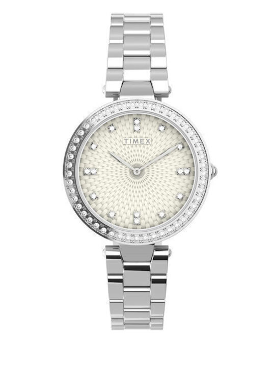 Timex Ρολόι Μπαταρίας με Μεταλλικό Μπρασελέ Timex Ρολόι Μπαταρίας με Μεταλλικό Μπρασελέ
