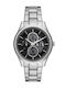 Armani Exchange Women's Watch Chronograph with Silver Metal Bracelet