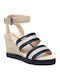 Damenplattformen Navy Blau