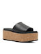 Flache Sandalen für Damen Flatforms in Schwarz Farbe