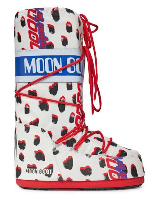 Moon Boot Icon Γυναικείες Μπότες Χιονιού Λευκές