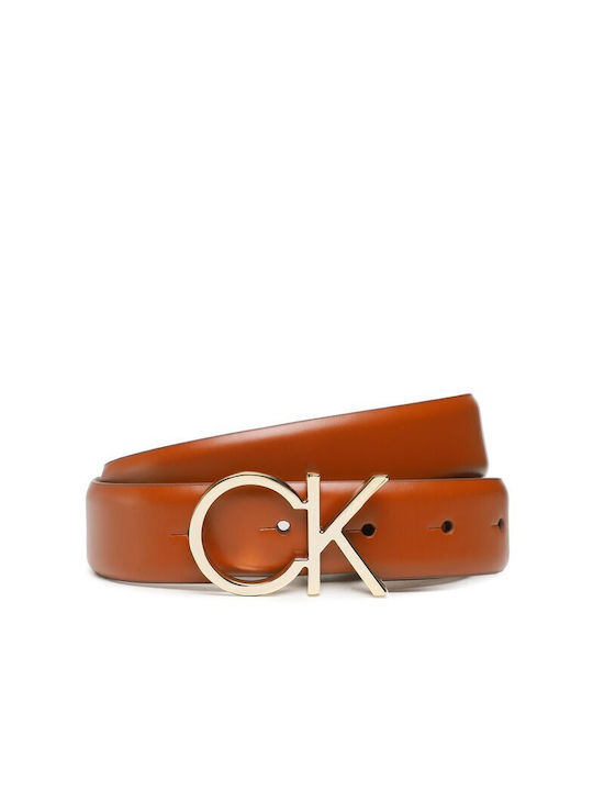 Calvin Klein Re-lock Γυναικεία Ζώνη Καφέ