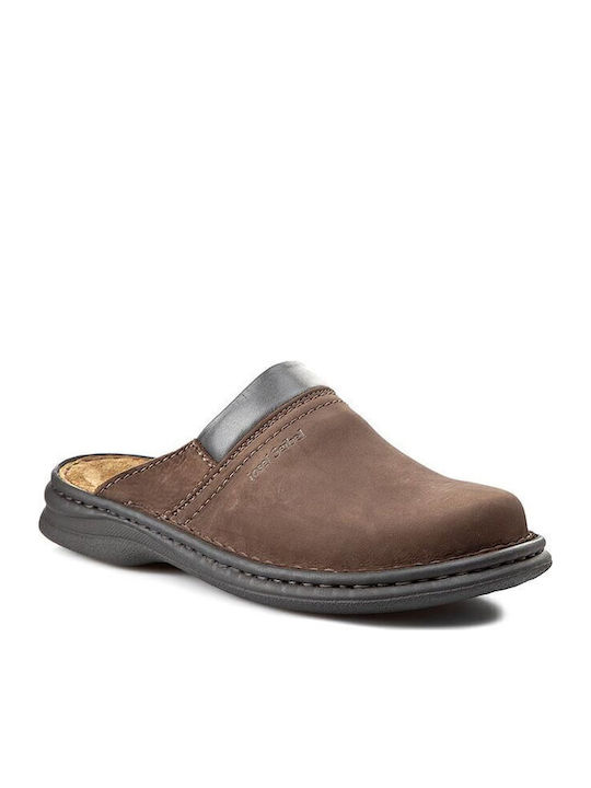 Зимни мъжки чехли Brown 10663