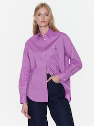 Calvin Klein Women's Long Sleeve Shirt Purple