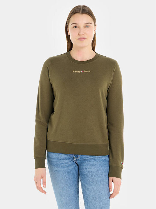 Tommy Hilfiger Linear Women's Sweatshirt Green. DW0DW16931-MR1