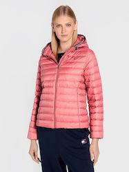 Tommy Hilfiger Essential Women's Short Puffer Jacket for Winter Pink