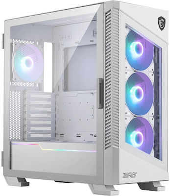 MSI MPG Velox 100R Jocuri Middle Tower Cutie de calculator Alb