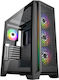 Supercase AC29AL Gaming Midi Tower Computer Case with Window Panel and RGB Lighting Black