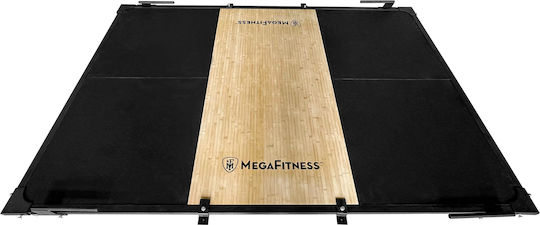 MegaFitness Boden Bodenbelag für Turnhallengeräte Fitnessstudio Schwarz 250x200x3cm 1Stück