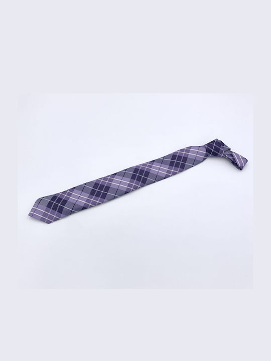 Milano Nets Herren Krawatte Monochrom in Lila Farbe