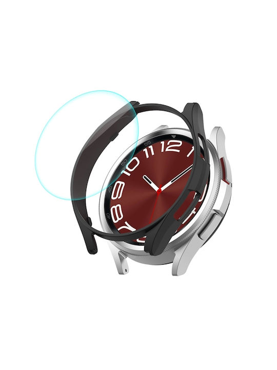 Carcasă de Plastic cu Sticlă în culoarea Negru pentru Galaxy Watch6 Classic 43mm