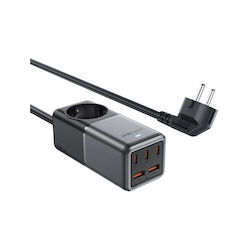 Acefast Ladestation GaN mit 2 USB-A Anschlüsse und 3 USB-C Anschlüsse 75W Stromlieferung in Schwarz Farbe (Z2)