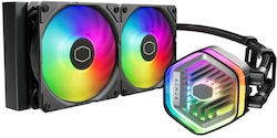 CoolerMaster MasterLiquid 240 ATMOS Water Cooling System AIO CPU With 2 Fans 120mm And ARGB Lighting