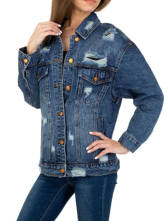 Oversized denim store jacket skroutz