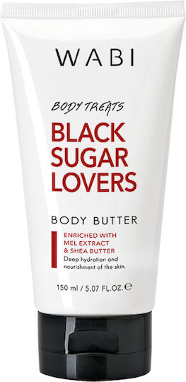 Wabi Beauty Black Sugar Lovers Feuchtigkeitsspendende Körperbutter mit Sheabutter für Trockene/Sehr Trockene Haut 150ml