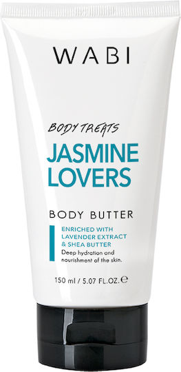 Wabi Beauty Jasmine Lovers Moisturizing Body Butter with Shea Butter & Jasmine Perfume for Dry/Very Dry Skin 150ml