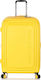 Mandarina Duck Large Travel Suitcase Yellow with 4 Wheels Height 75cm.