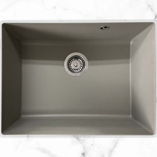 Duralit Sub masă Chiuvetă din Granit Sintetic L60xW50cm Gri