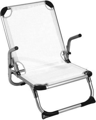 Lianos Lounger-Armchair Beach Aluminium White 64cm