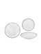 Oriana Ferelli Alb Ceramică Set de Vase 18buc