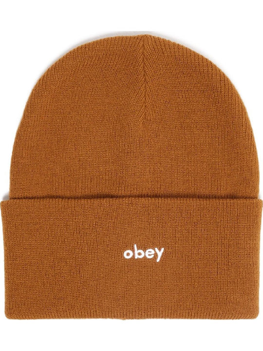 Karma Beanie Unisex Σκούφος Πλεκτός Μουσταρδί