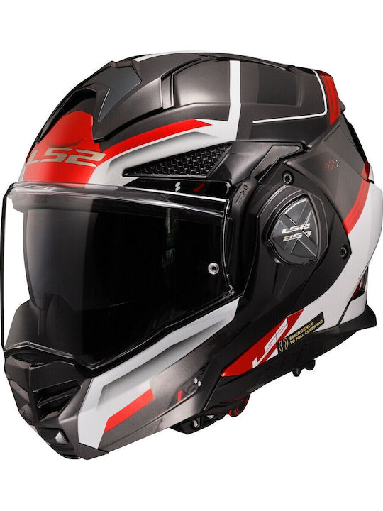 LS2 Advant X Spectrum Negru/Alb/Roșu Casca Moto...
