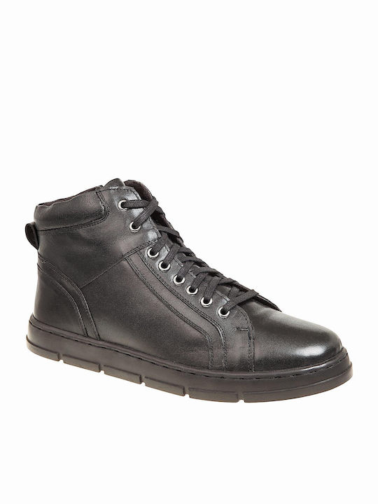 Leder Schwarz Herrenstiefel mit Reißverschluss