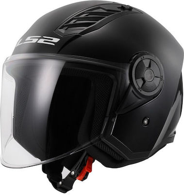 LS2 Airflow Ii Of616 Solid Black Motorradhelm Jet ECE 22.06