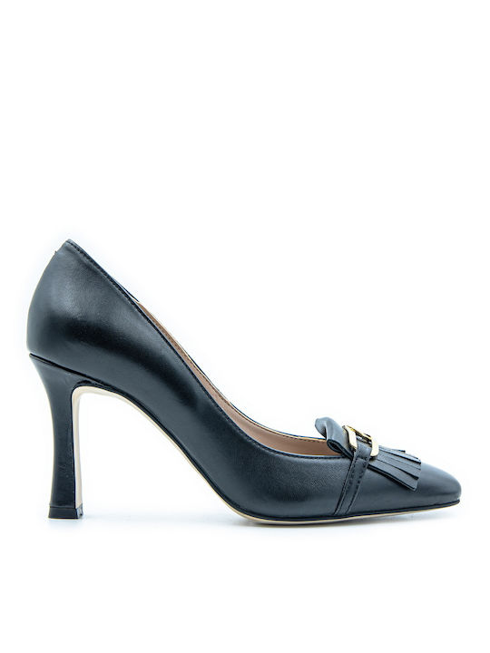 Fardoulis Leather Black Heels