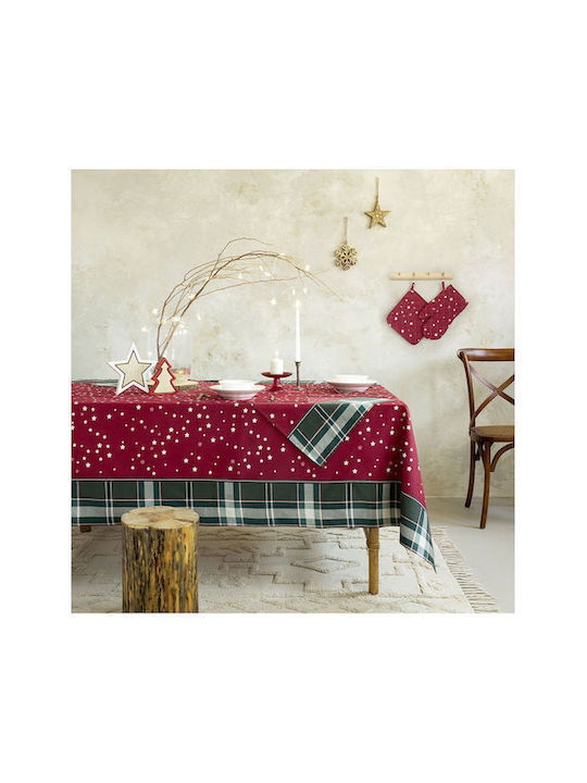 Nima Christmas Star Χριστουγεννιάτικο Τραπεζομάντηλο Υφασμάτινο Αστέρια 150x150εκ.