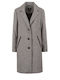 DKNY Women's Midi Coat with Buttons Black