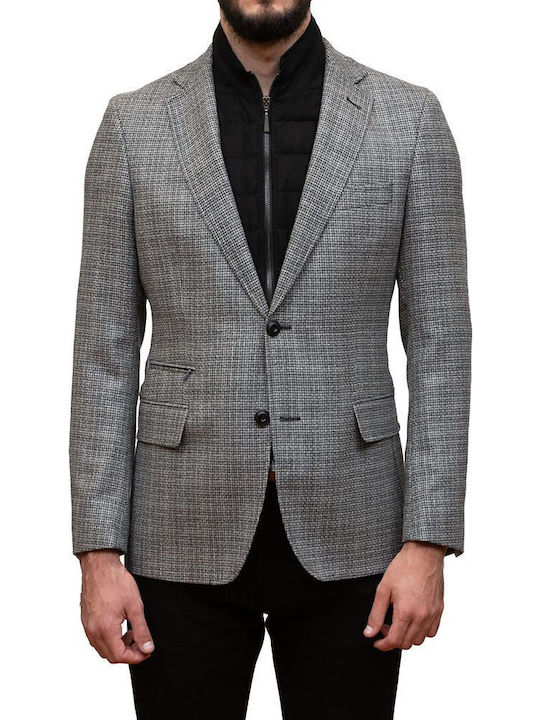 Men's Suit Jacket Black/White
