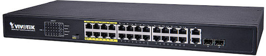 Vivotek Unmanaged L2 Switch with 24 Gigabit (1Gbps) Ethernet Ports