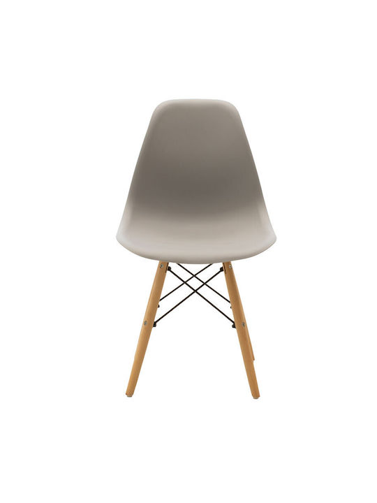 Julita Kitchen Polypropylene Chair Grey-natural 41x46x83cm