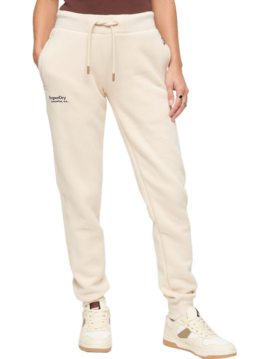 Superdry Sweatpants 9VB/TAPIOCA CREAM