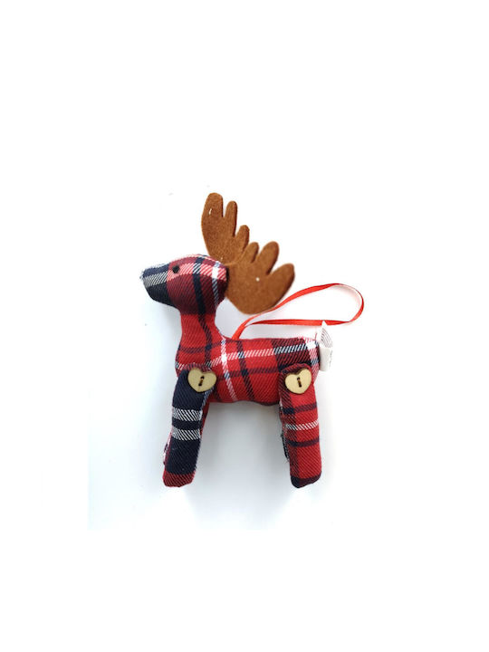 Hanging Reindeer Ornament Fabric 13x14cm