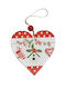 XMASfest Christmas Wooden Heart Ornament