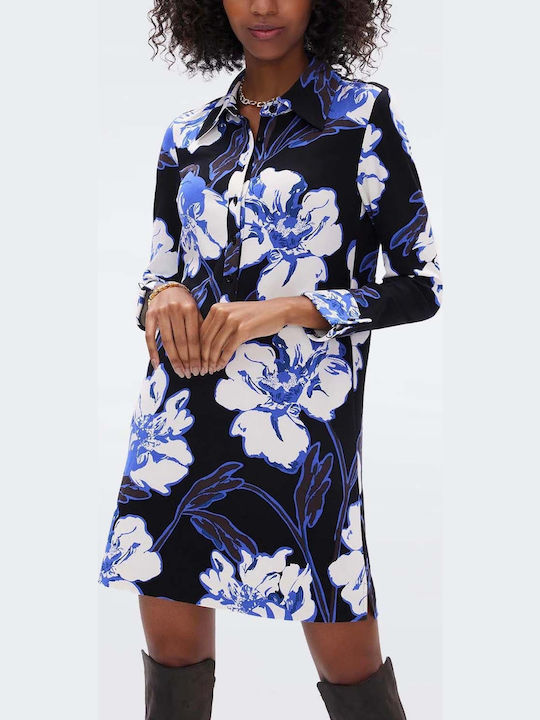Rochie-Cămașă Mini Neagră