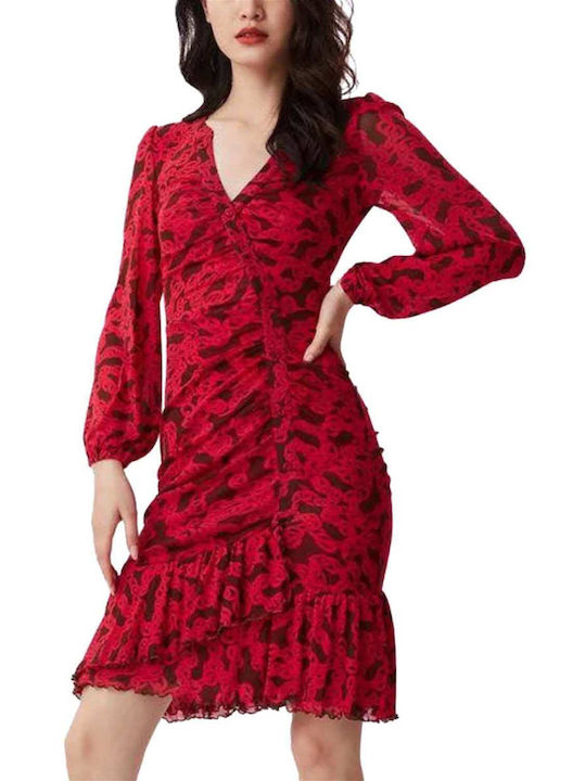 Diane Von Furstenberg Mini Rochie beet pink