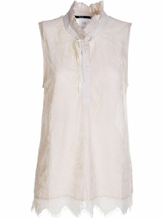 Ale - The Non Usual Casual Women's Blouse Cotton Sleeveless ecru (ecru)