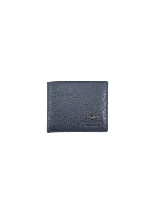 Aeronautica Militare Men's Leather Wallet with RFID Blue