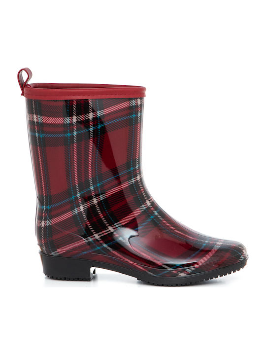 Antrin Women's Fur Lined Wellies Burgundy