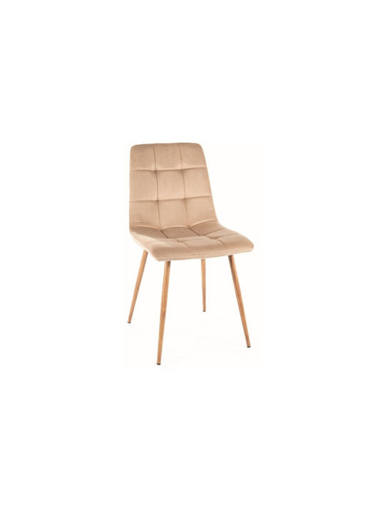 Mila Dining & Kitchen Chair Velvet Beige 41x41x...