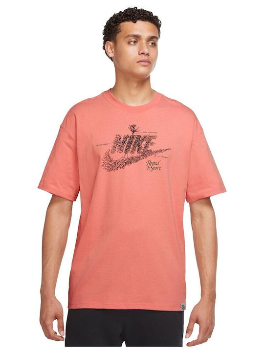 Nike Ανδρικό Αθλητικό T-shirt Κοντομάνικο Πορτοκαλί