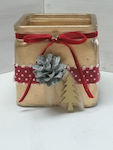 Christmas Gold Candle 10x10cm