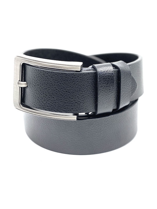 Legend Accessories Men's Leather Wide Belt Black