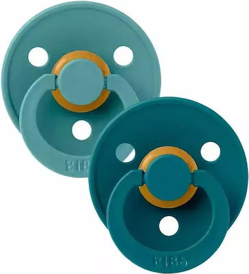 Bibs Pacifiers Rubber Colour Symmetric No 1 Island Sea & Forest Lake for 0+ months 2pcs