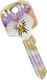 Errebi Door Key Simple Purple 1pcs with Design Purple White Flower