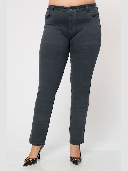 Jucita Women's Jean Trousers in Slim Fit Grey