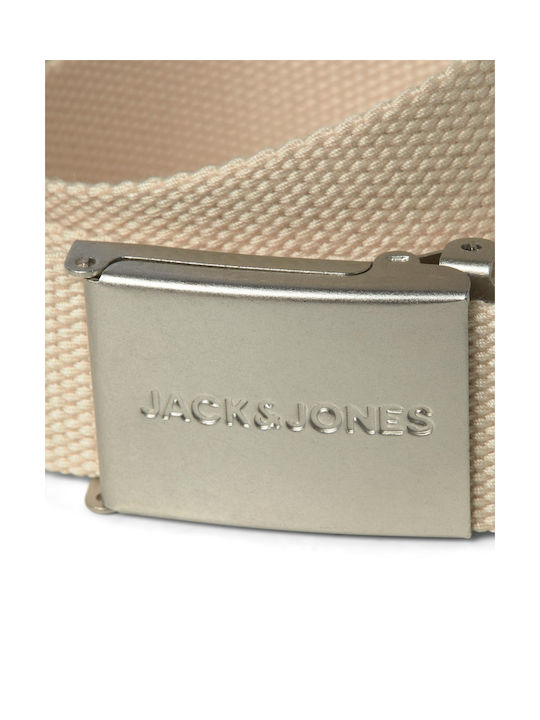 Jack & Jones Men's Fabric Webbing Belt Belt Vanilla